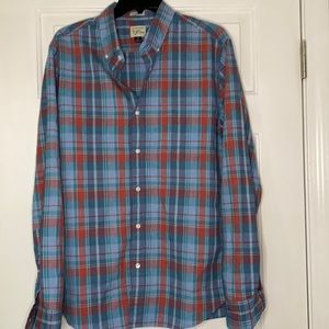 Men’s J.Crew Plaid Button Down Shirt. Size medium, slim fit. Gently Used.